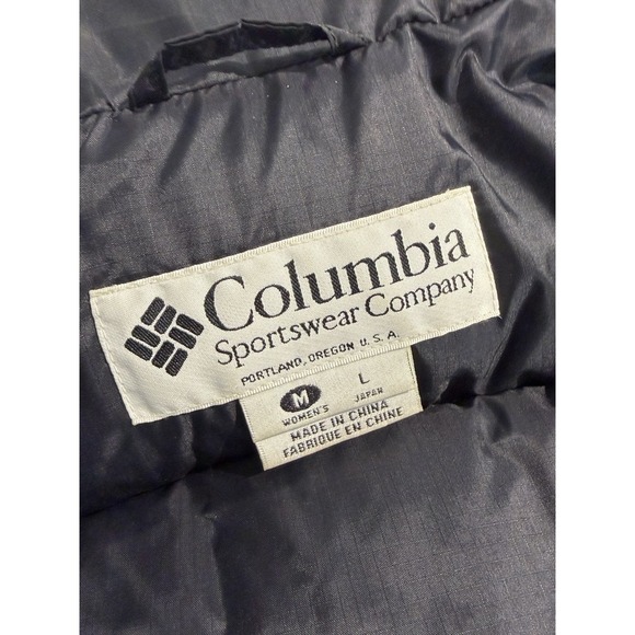 Columbia Puffer Vest Women's Medium Black Down Winter - Picture 8 of 9